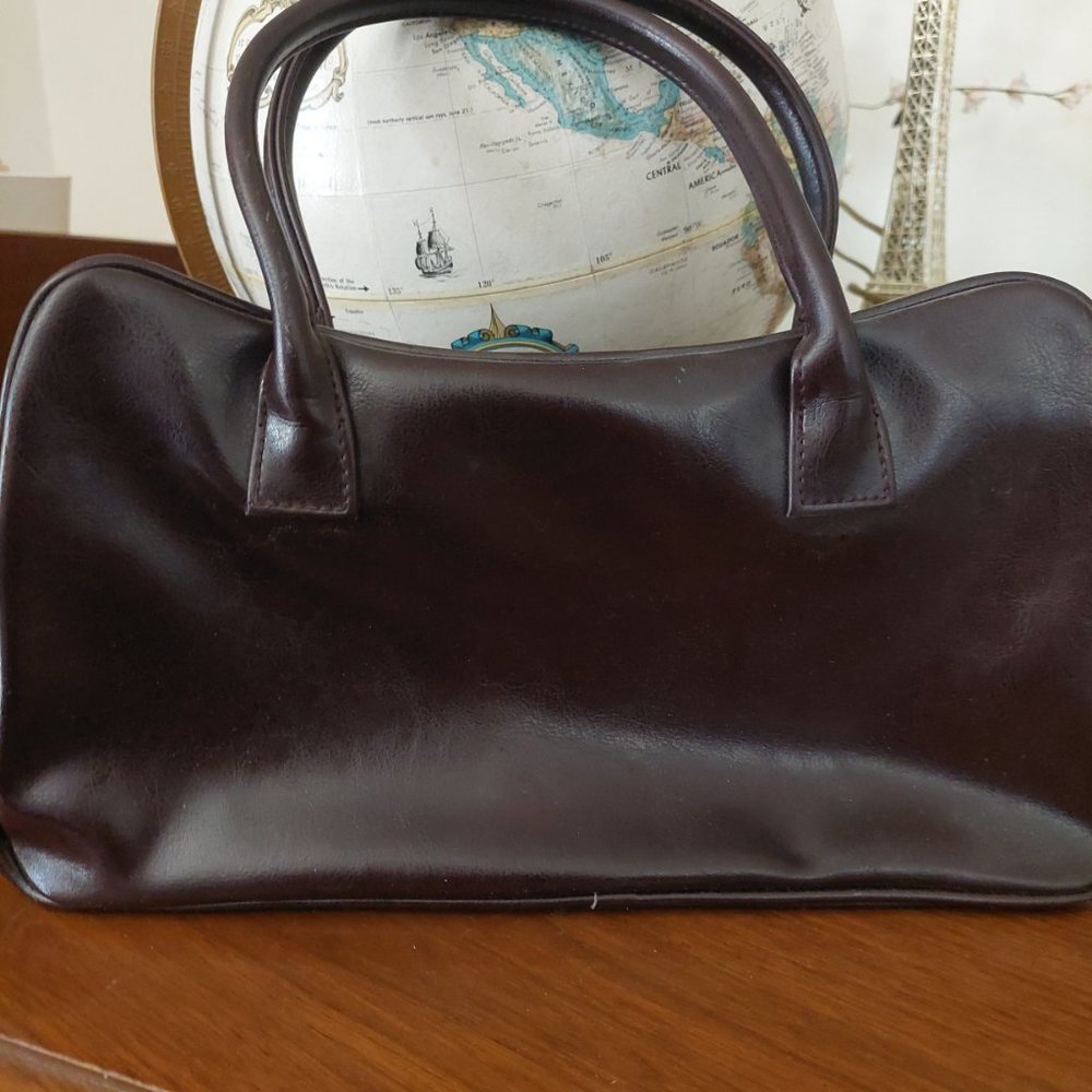 Vintage GUCCI handbag, Brown Leather, Medium sized, Mint condition, Out of Bag